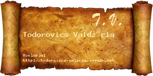 Todorovics Valéria névjegykártya